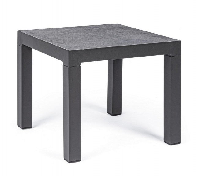 Table basse en aluminium style industriel anthracite 50x50 cm