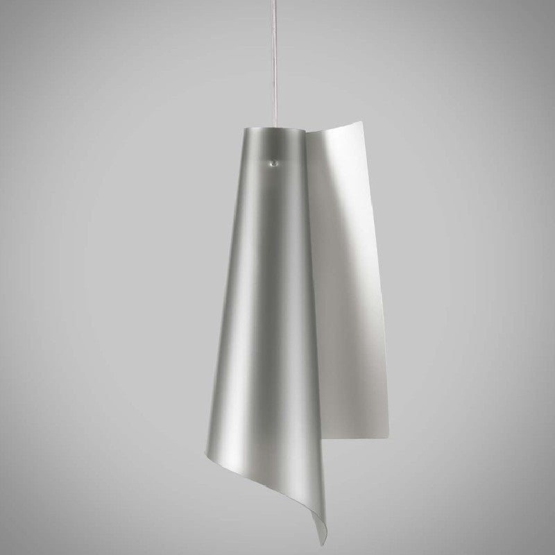 Lustre à suspension en Polilux VELA Argento diamètre 19 x h49 cm