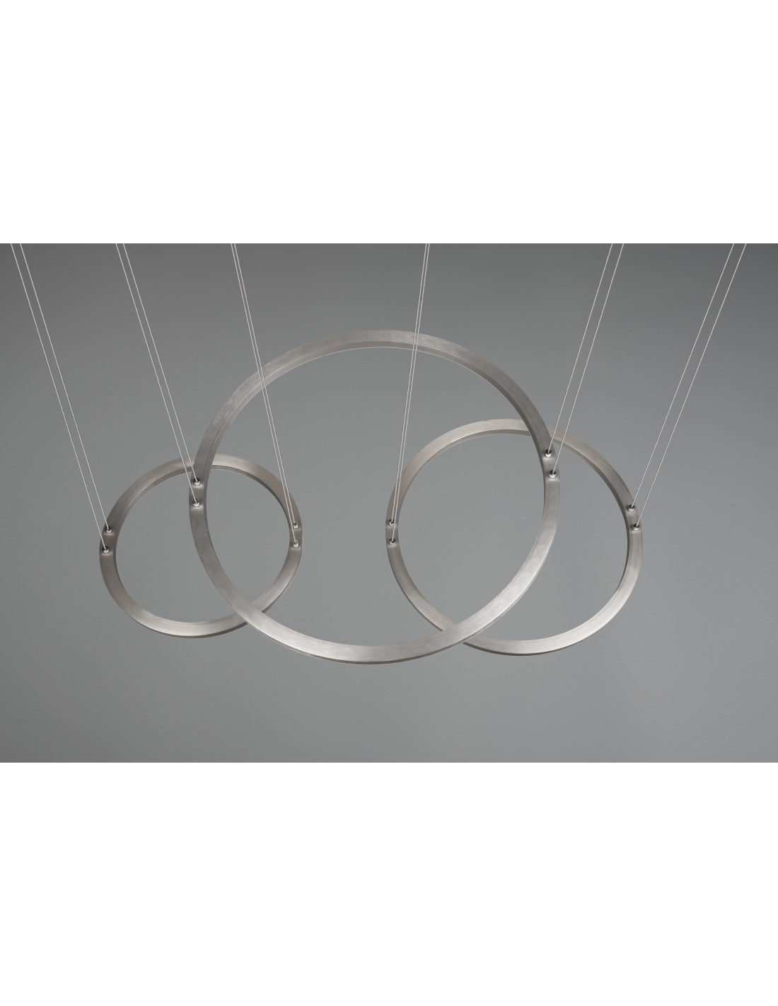 Suspension 3 Anneaux Led Variateur Nickel Variateur Morrison Trio Lighting