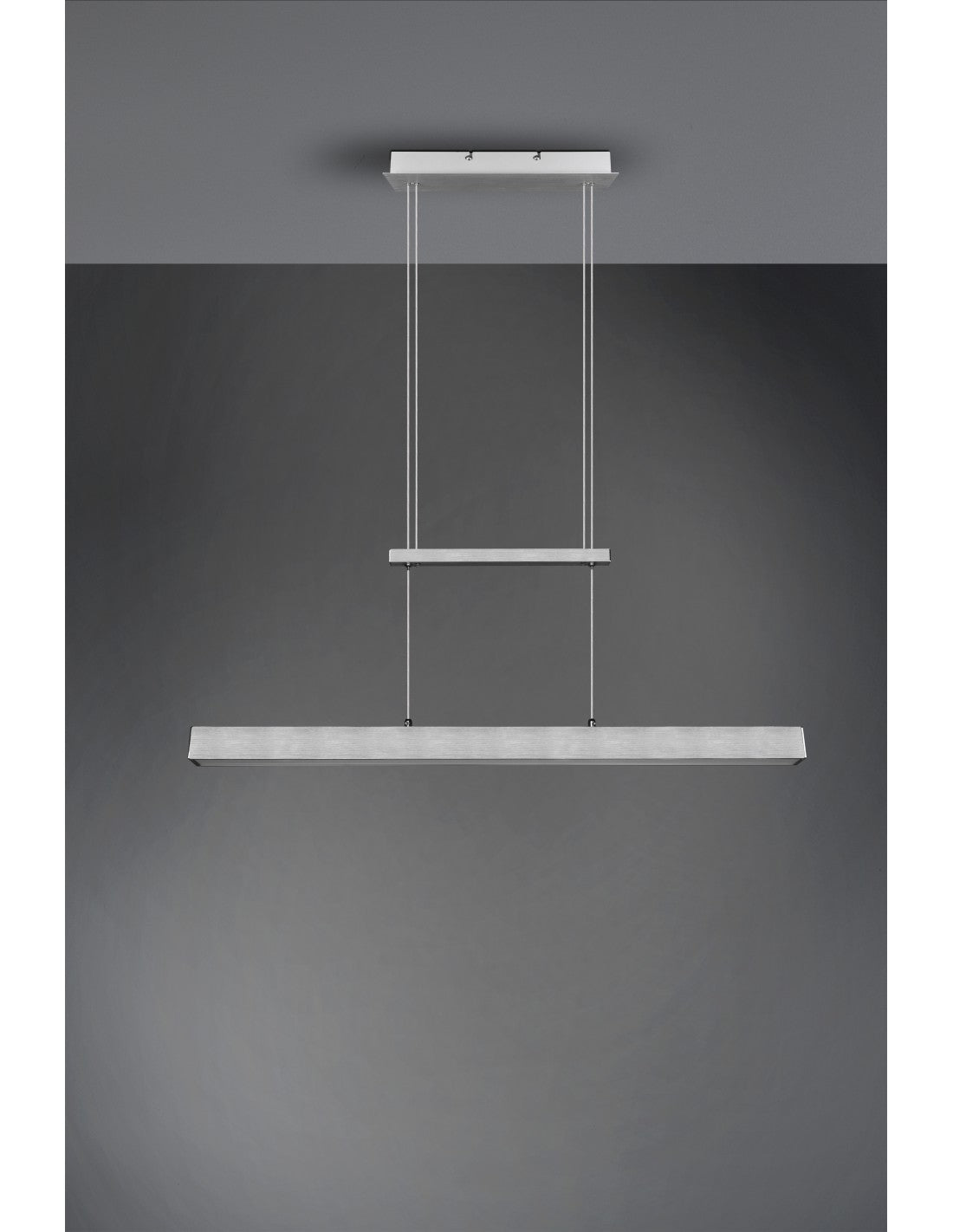 Paros Suspension Double Emission LED Dimmable Aluminium L90 cm Trio Luminaire