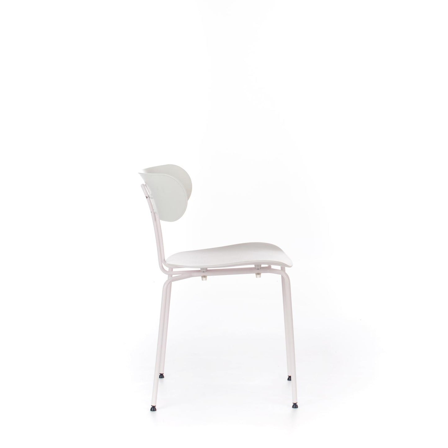 4x Chaise en polypropylène avec assise blanche