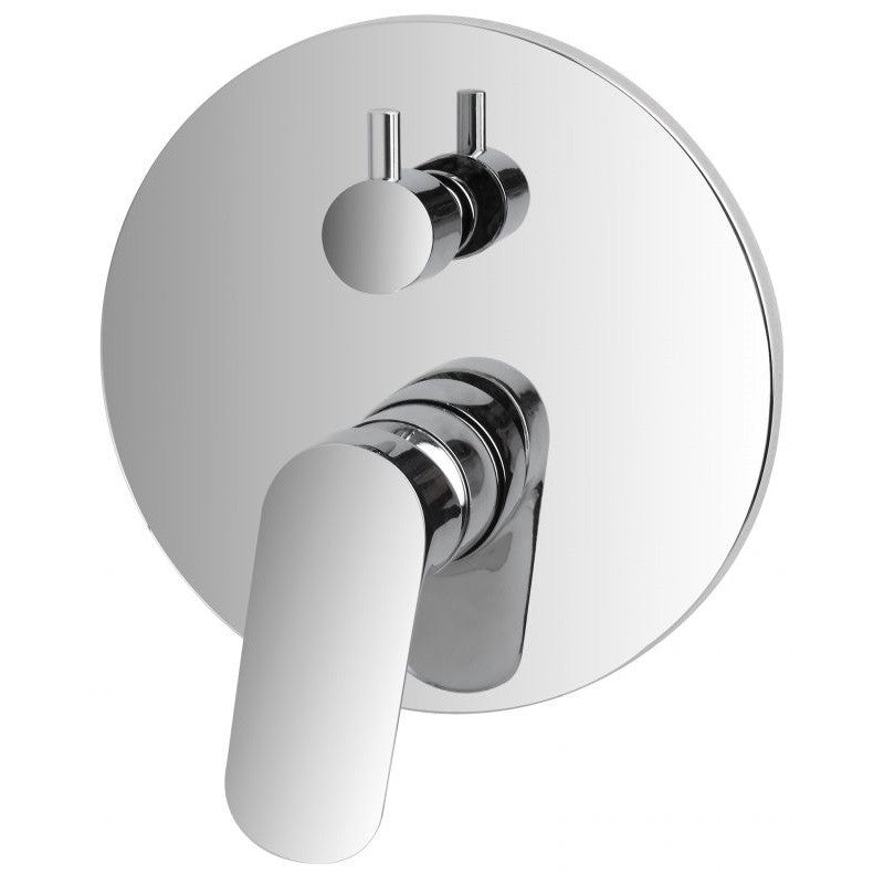 Mitigeur de douche rond encastrable en acier série KREO