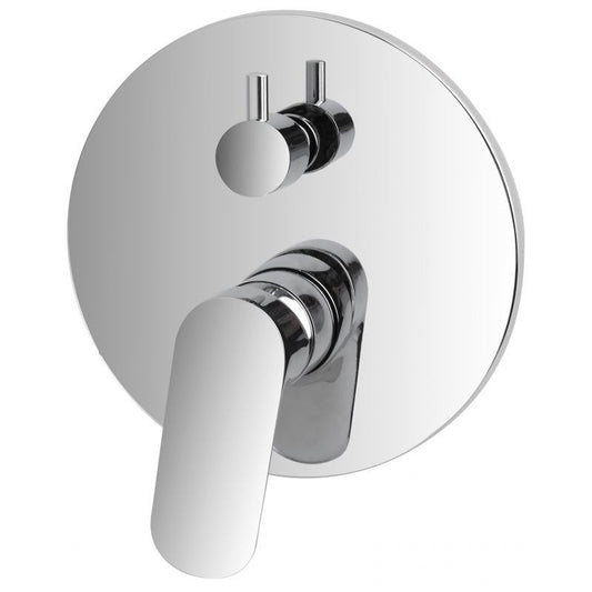 Mitigeur de douche rond encastrable en acier série KREO