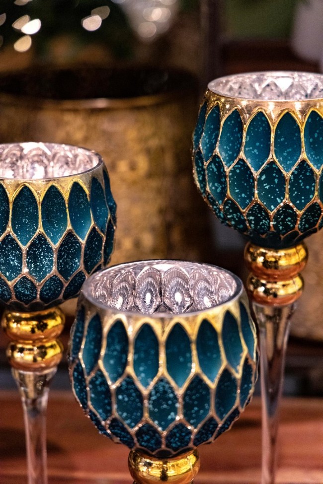 2x Set3 P.Bougie 1P Rachel Gobelet Vert