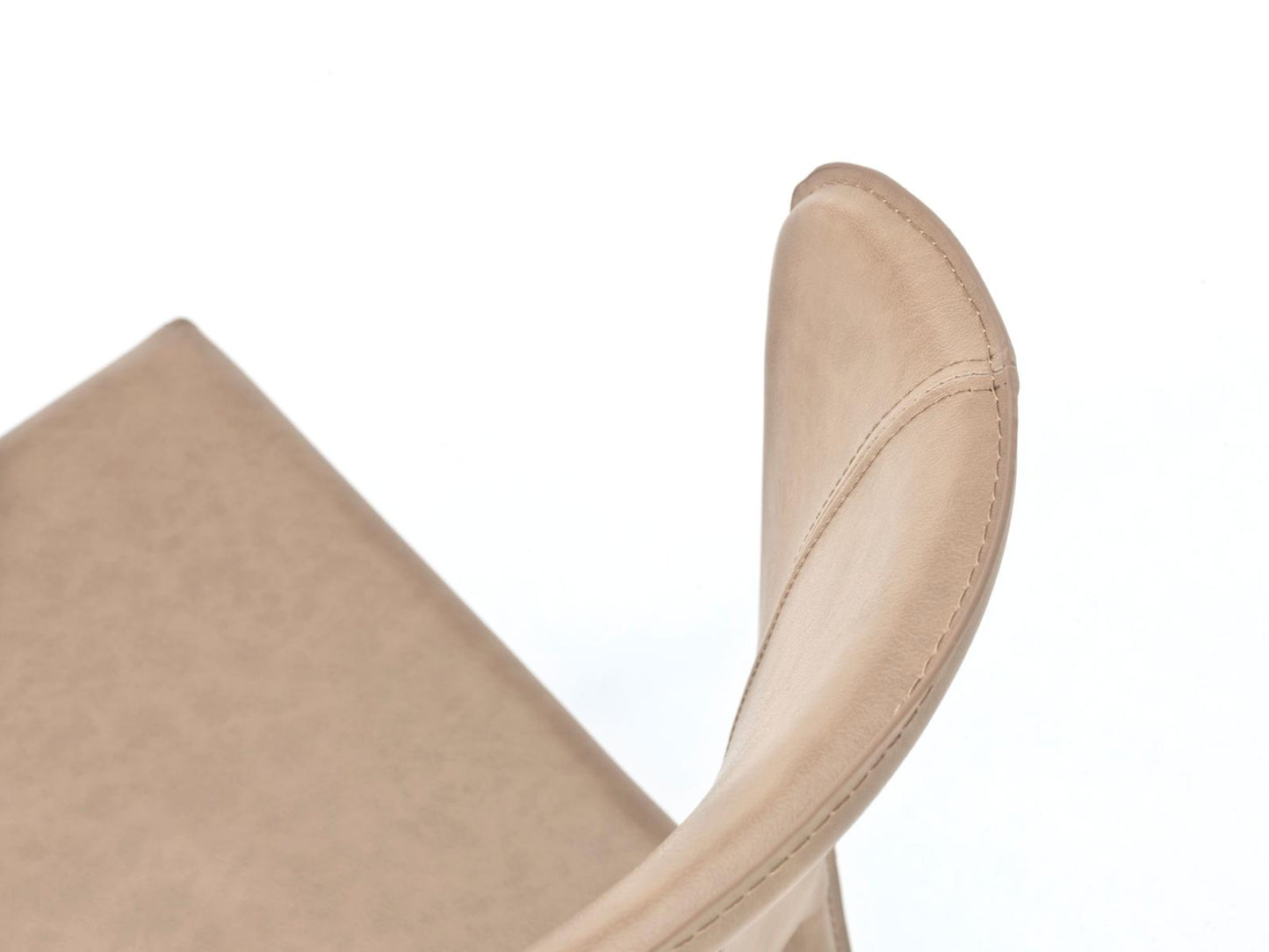 4x Chaise en simili cuir et assise gris tourterelle 49x56x82h cm