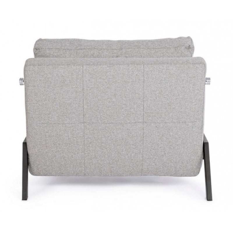 Canapé convertible 1 place gain de place en tissu HAYDEN Beige 95x96x h79 cm