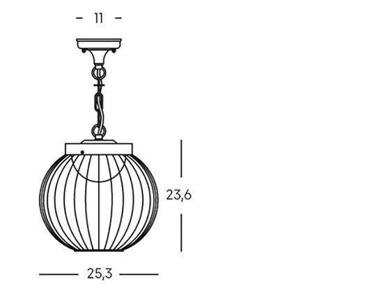 Suspension 20W LED 4000K ligne cage noire