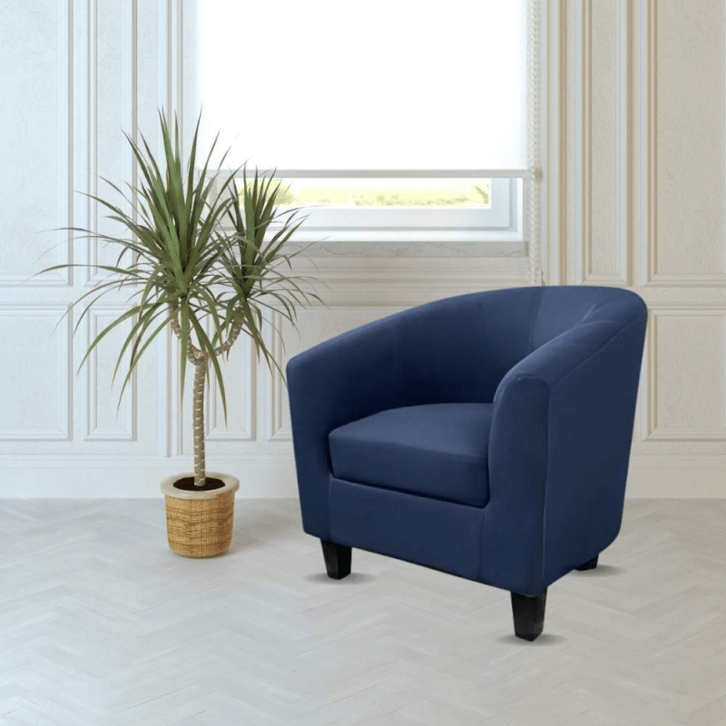 Fauteuil Halong tissu bleu