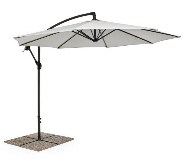 Parasol de jardin avec bras 360° Texas 300x h260 cm Anthracite-Naturel
