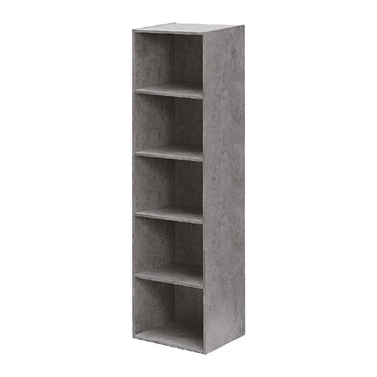 Bibliothèque en bois 5 étagères Etagère Cemento 40x29xH. 172 cm 