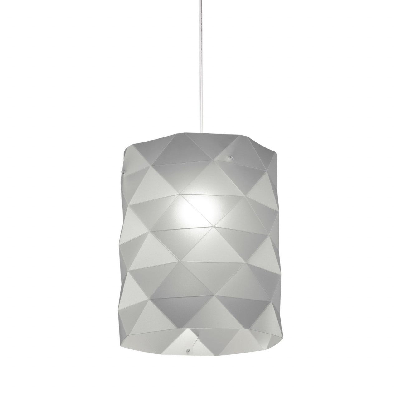 Suspension argentée en métal chromé Cm. 27x32h