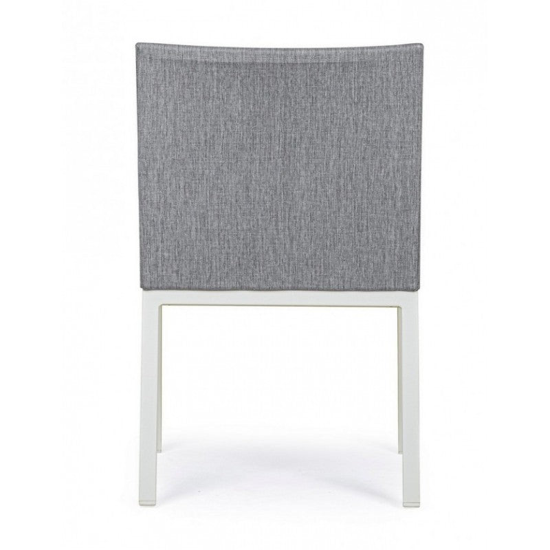 Chaise en aluminium peint par poudrage gris 55x62x82h cm