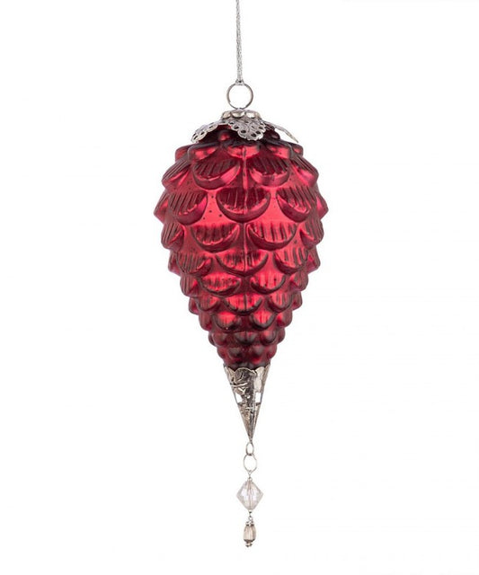 6x Vt Fascinate Pendentif Pomme de Pin Rouge D110