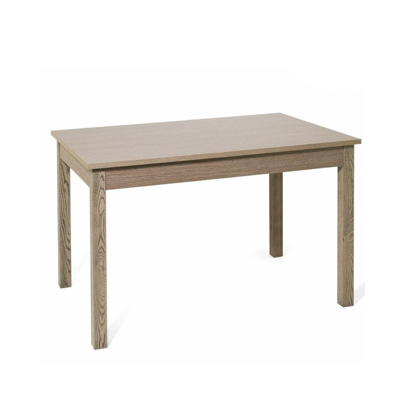 Table à manger extensible couleur orme en bois mélaminé 70x110-150 cm