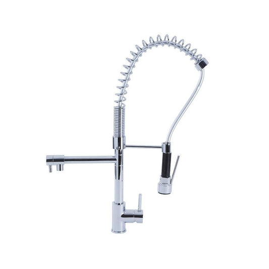 Mitigeur de cuisine avec douchette finition chromée h.66x32 cm