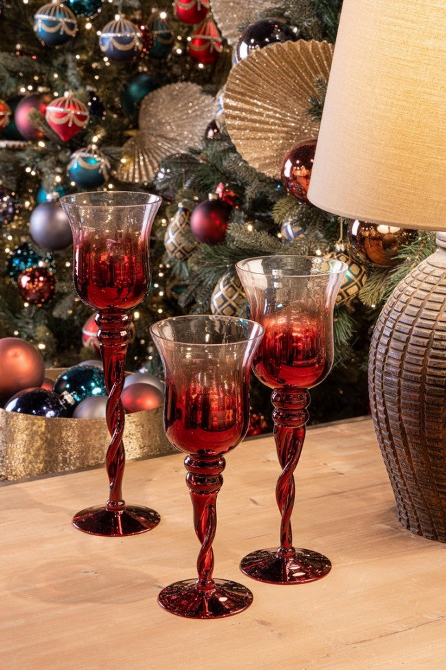 2x Set 3 P. Bougie 1P Artha Calice Rouge