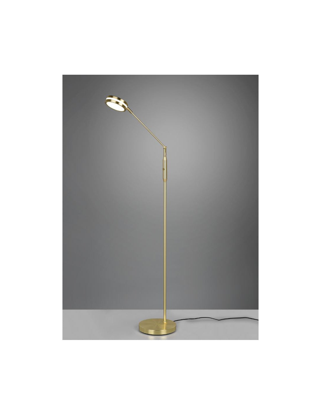 Lampadaire Laiton Satiné Disco Touch Led Orientable Franklin Trio Lighting