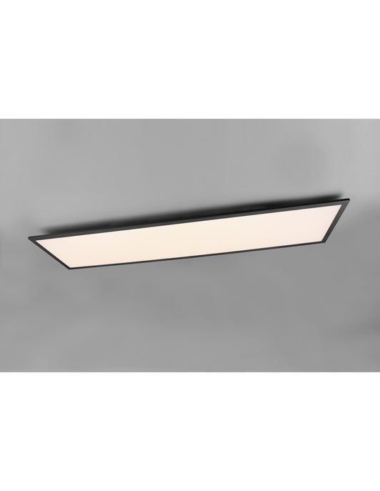 Plafonnier Applique Rectangulaire Moderne LED Gradateur 34w Alpha Noir Trio Éclairage