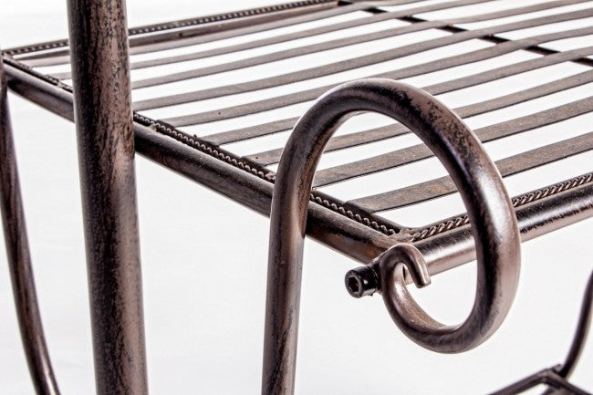 Porte manteau en acier marron trois étagères Marron MELANIE 55x46x h170 cm