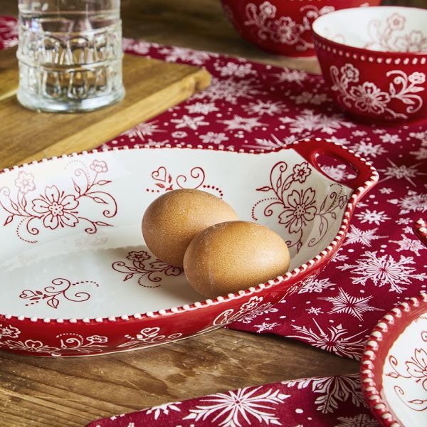 Pirofila 30,5x19,5 cm in Porcellana Rossa