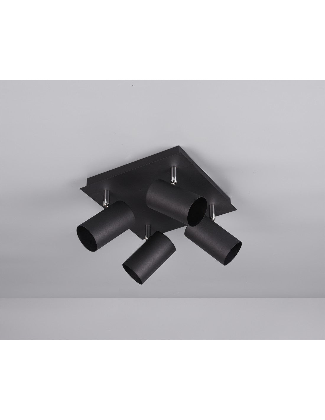 Plafonnier Carré Marley Noir Trio Lighting 4 Spots Orientables