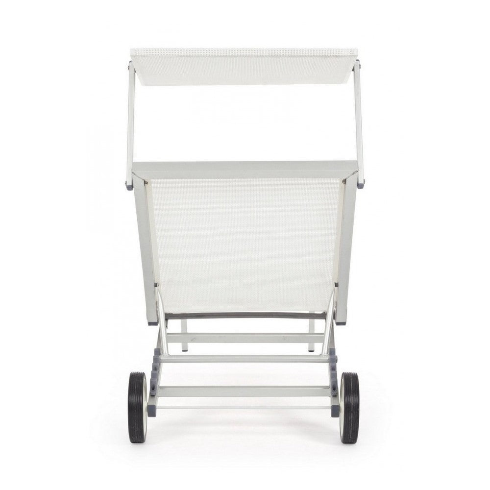 Bain de soleil Cross avec roues en aluminium blanc