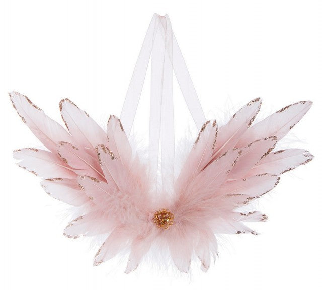 4x Pendentif Plumes de Karol avec Ailes Roses L