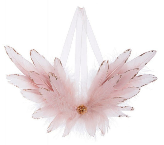 4x Pendentif Plumes de Karol avec Ailes Roses L
