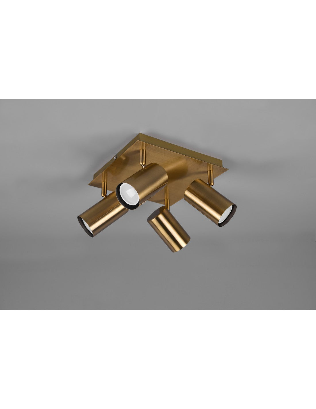 Spot Marley 4 Spots GU10 Laiton Vieilli 24x24 cm Trio Lighting