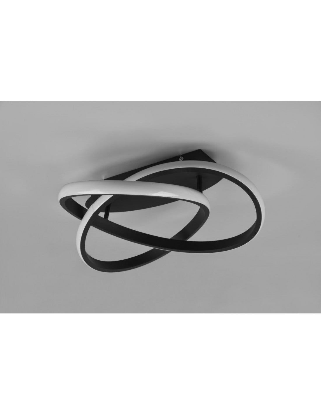 Plafonnier Spiral Course Noir Led Variateur 18w Ø45 cm Trio Lighting