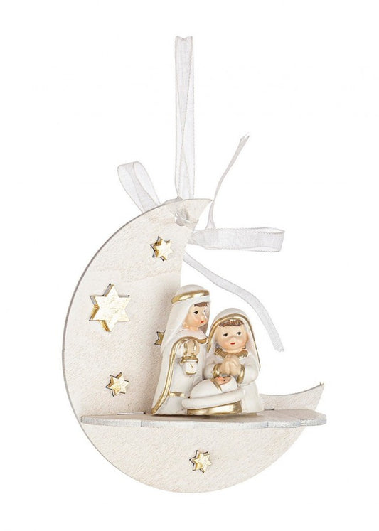 4x Pendentif Nativité Willis 3F Lune