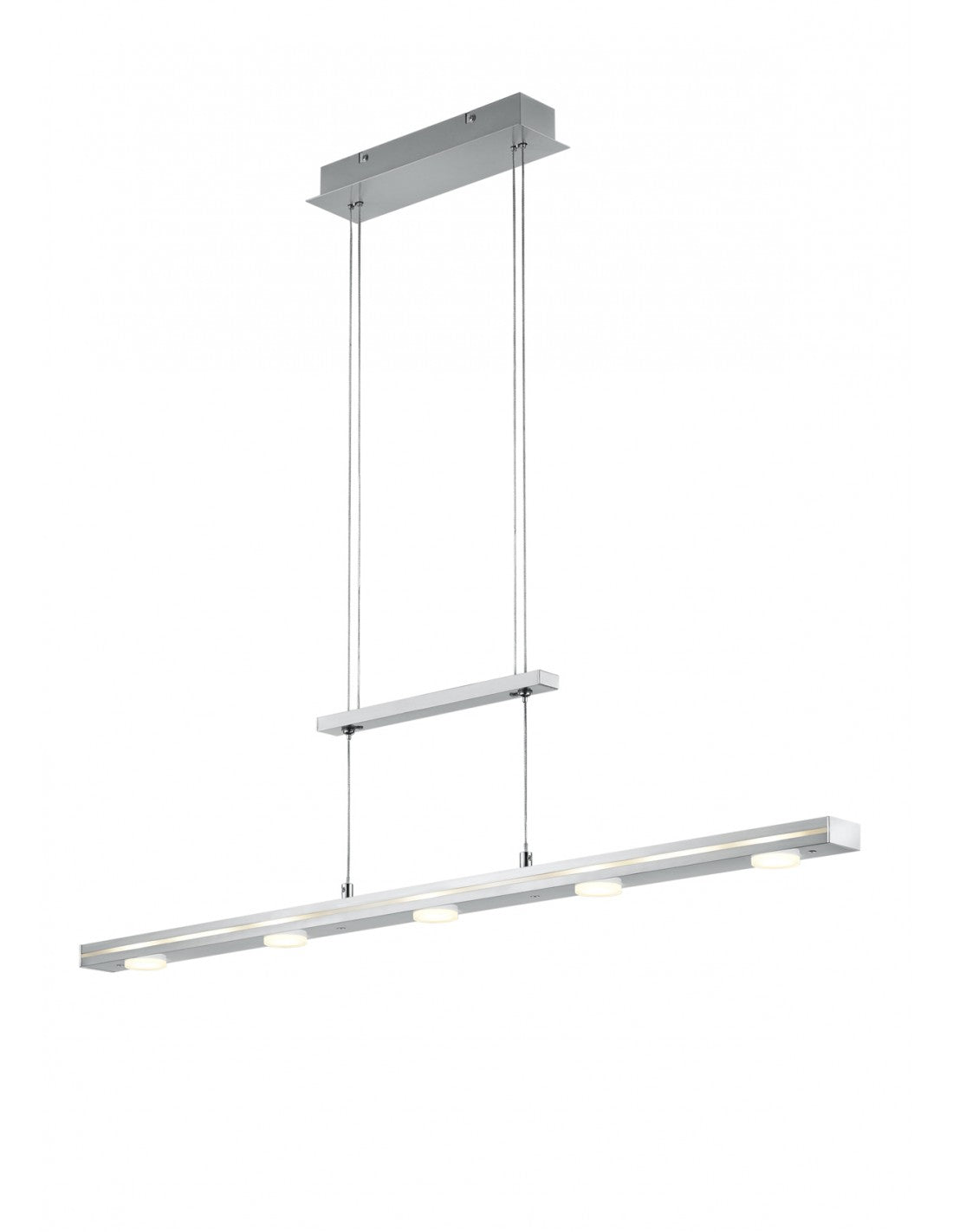 Suspension LED moderne au-dessus et au-dessous Lacal Nichel Trio Lighting