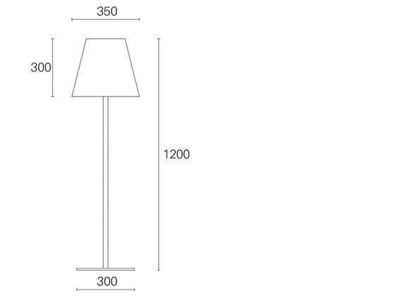 Petit lampadaire E27 ligne lounge en aluminium