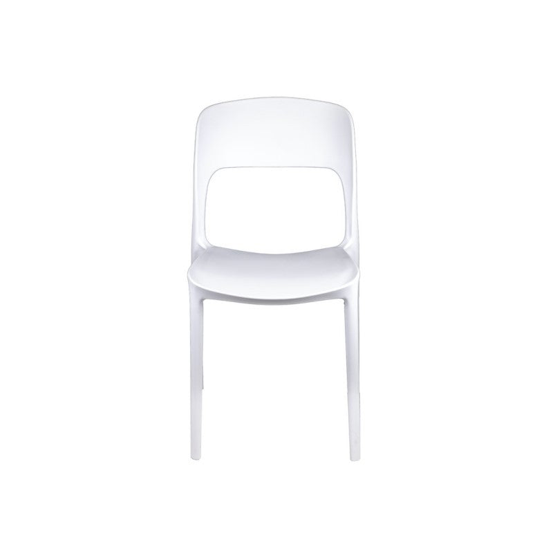 Chaise de jardin Risto en polypropylène blanc 47X52X H83 Cm