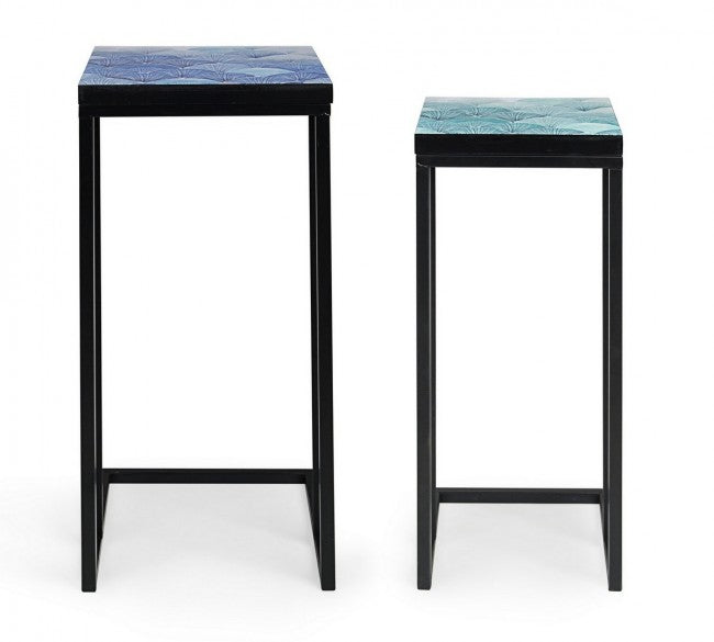 Ensemble de tables basses de mobilier industriel moderne 2 pièces