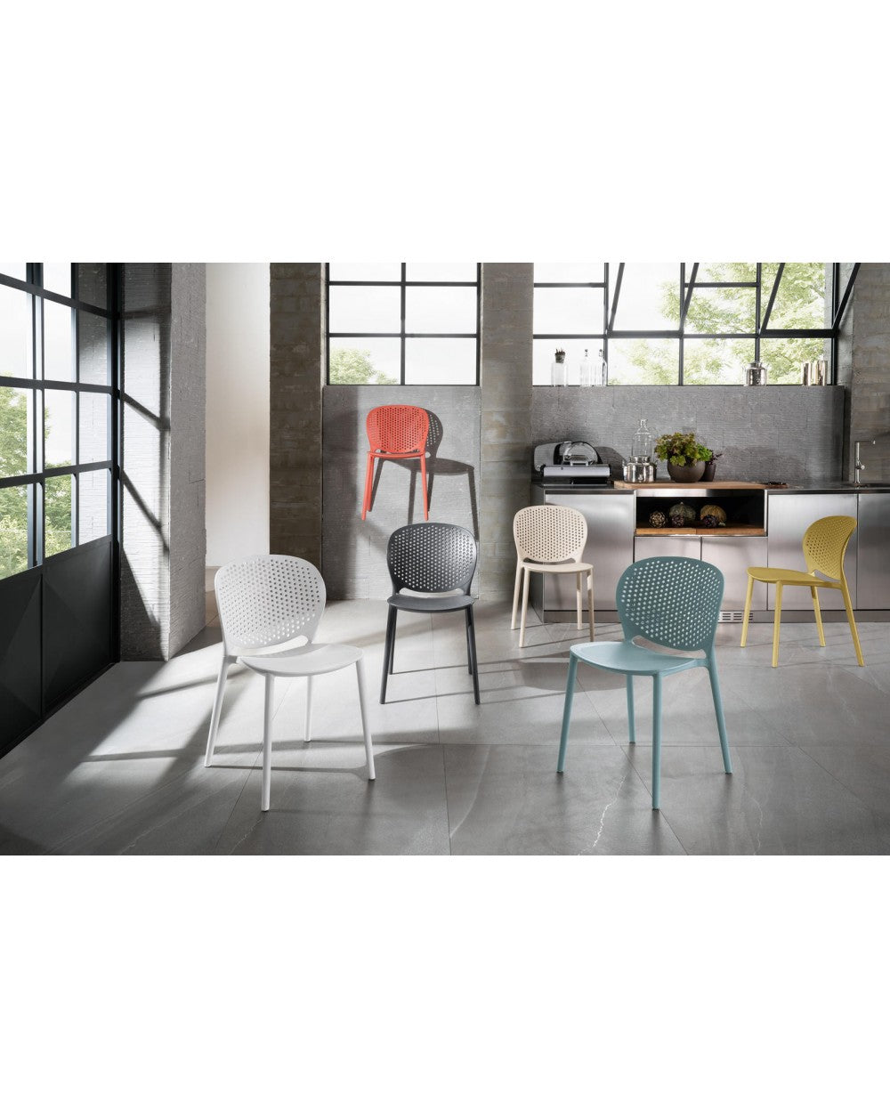 4x Chaise en polypropylène - Spot