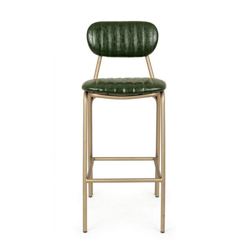 Tabouret de bar vintage Addy vert foncé 41x51x100h cm