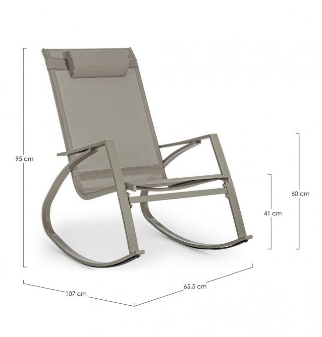 Fauteuil de jardin à bascule Bizzotto Tortora
