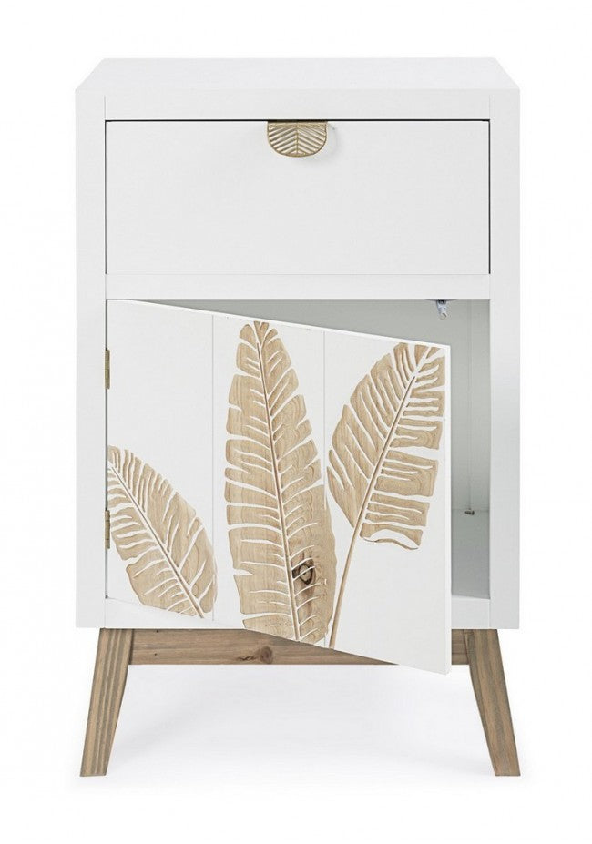 Armoire Folium 1 porte 1 tiroir en bois naturel 45x30x70h cm