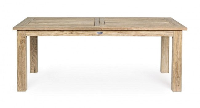 Table d'extérieur rectangulaire en bois de teck FSC 200-260x 100x h 78 cm