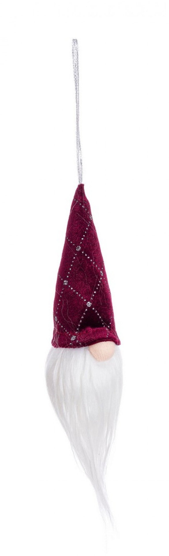 12x Suspension Père Noël Rudolph Bordeaux H15