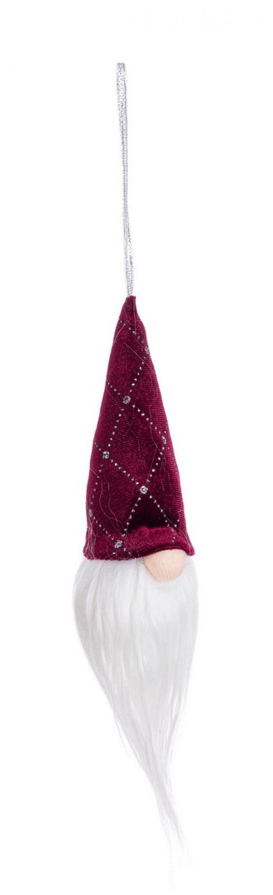 12x Suspension Père Noël Rudolph Bordeaux H15