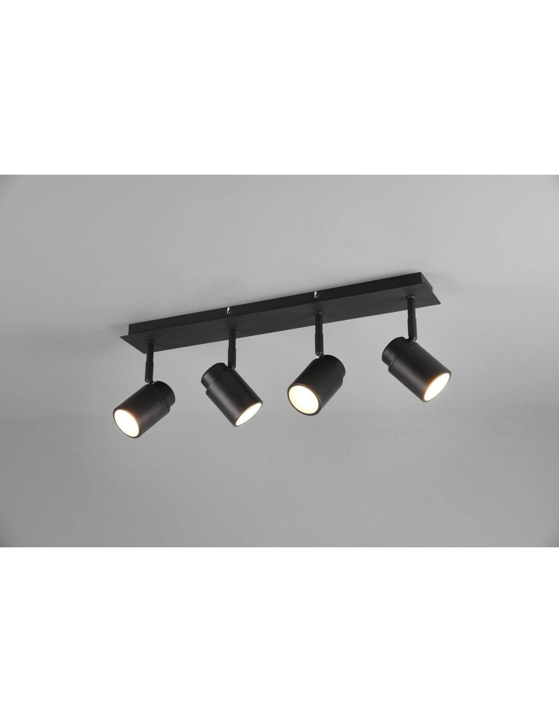 Barre Linéaire 4 Spots Orientables Métal Noir Angelo Trio Lighting