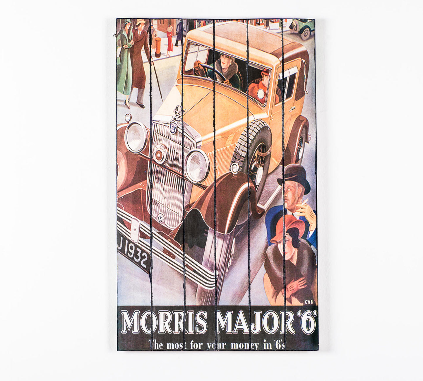 Impression sur bois avec toile multicolore 60x100 cm