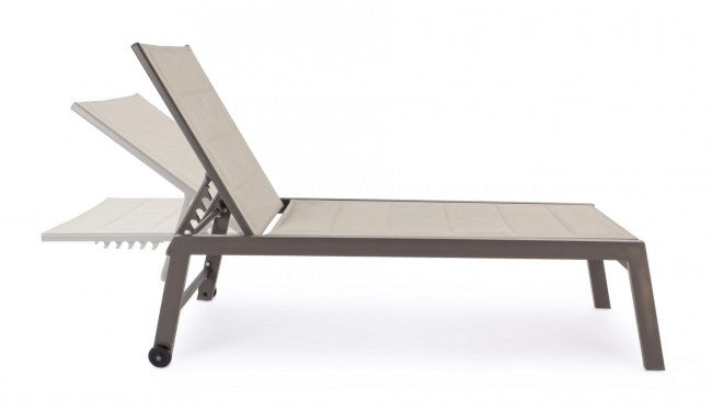 Lit haut café Hilde en aluminium à roulettes