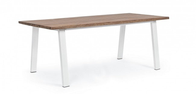 Table de jardin Oslo Blanc Naturel 100x200 cm