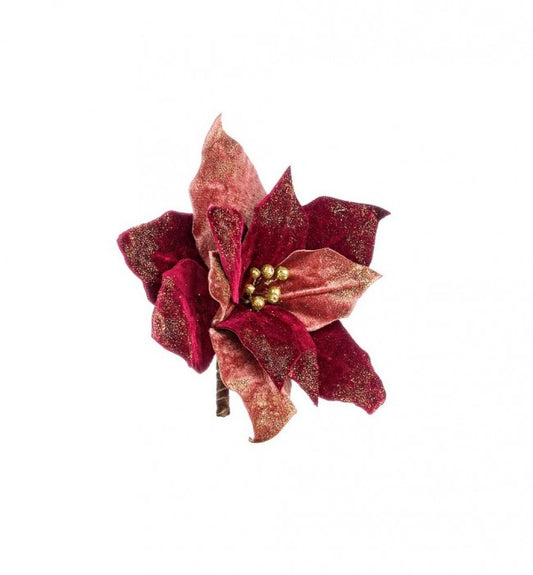 4x Pick Holiday Poinsettia Rouge S