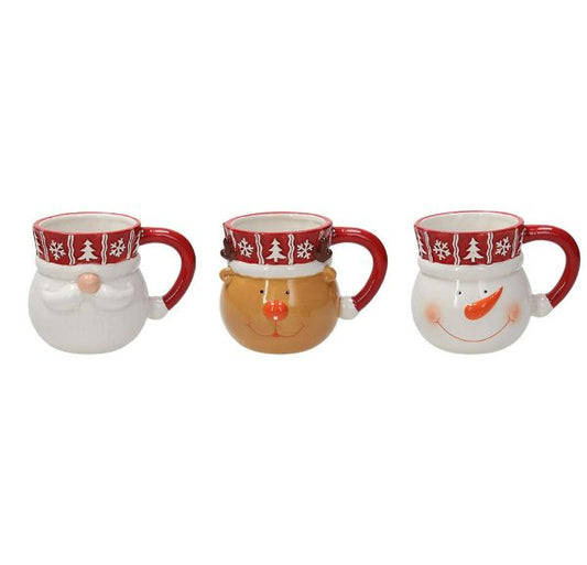 Tazza 420 cc (3 assortiti) Dear Santa Dolomite Rosso