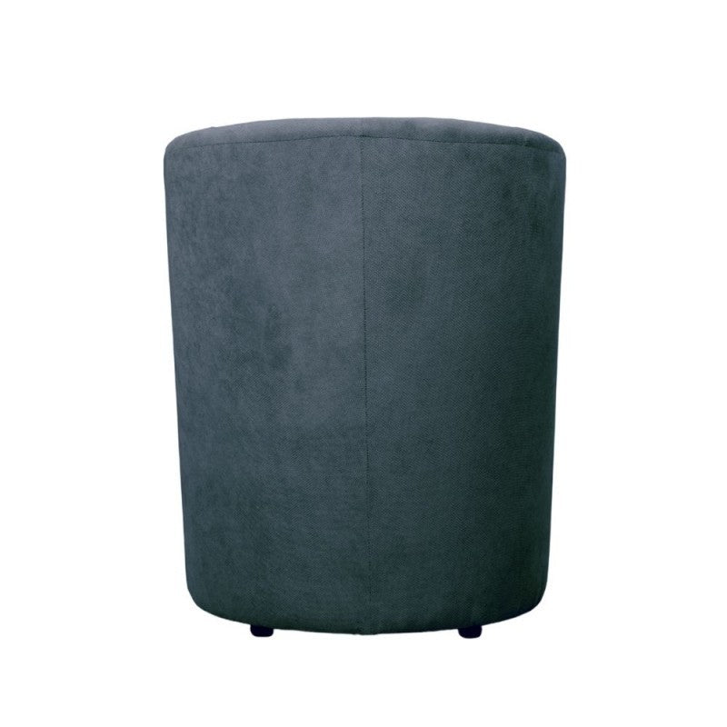 Fauteuil en tissu avec pouf amovible DJERBA Gris Foncé 63,5x 62,5x h76 cm