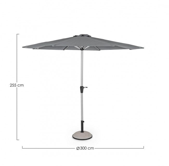 Parasol Vienna en aluminium gris foncé